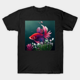 Floral betta fish T-Shirt